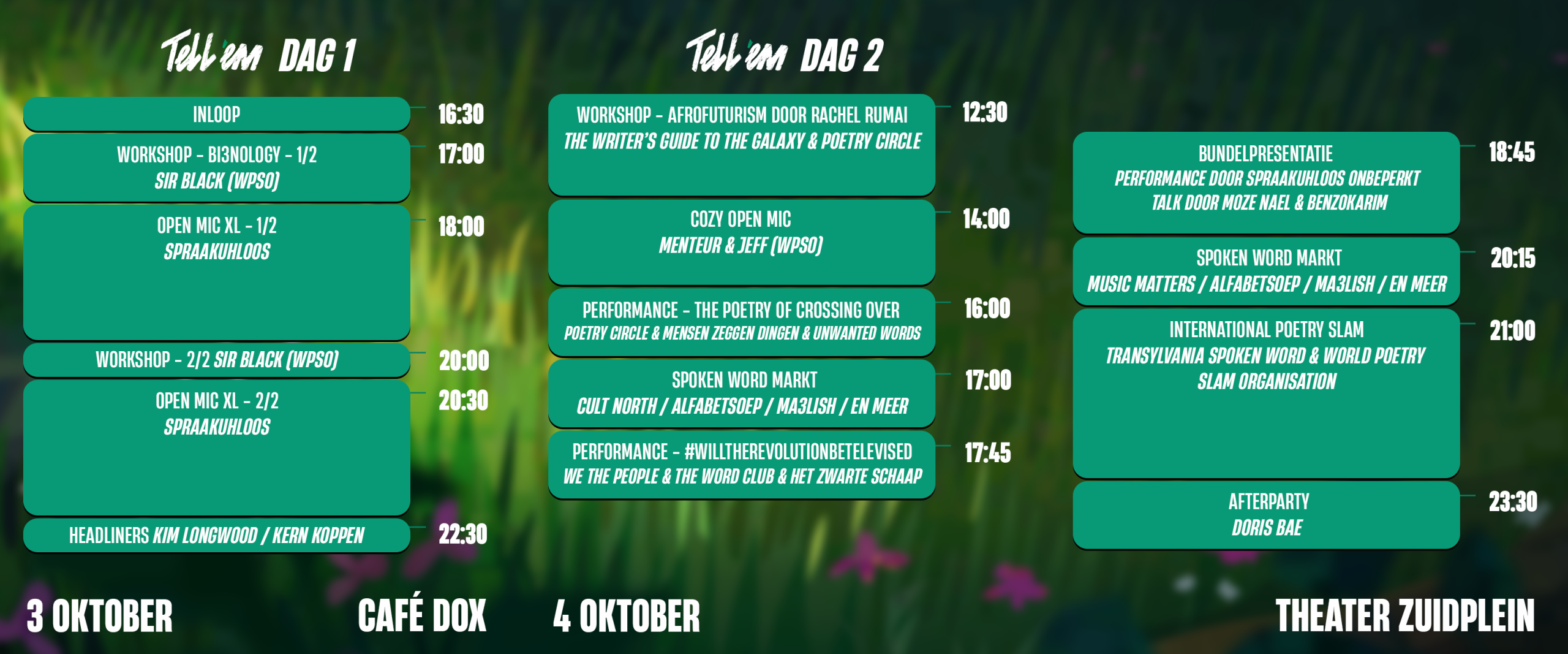 Timetable Tell 'em update Timetable Tell 'em 2025